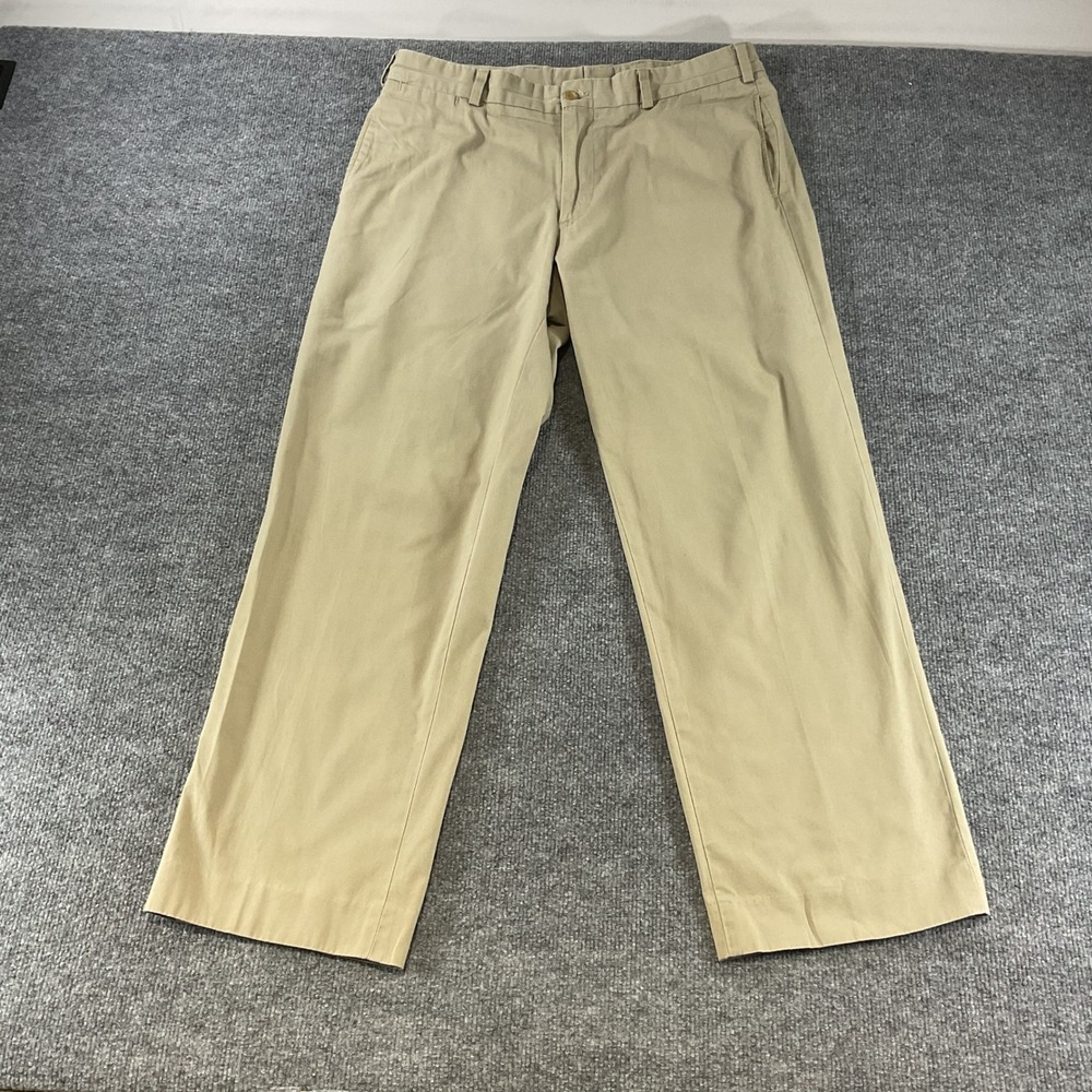 Bills Khakis M2 Standard Fit Tan Khaki Pants Mens 35 Made in USA Cotton Twill